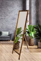 Double T Concept® Staande Spiegel Rustiek – Spiegels – Passpiegel Hout - Visagie spiegel - Wandspiegel -  40 x 145cm