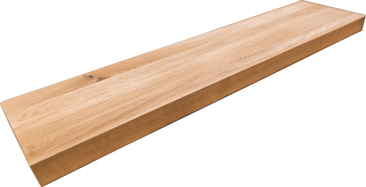 Alles Industrieel Zwevende Wandplank Eiken - Zwevend Wandplankje Hout - 100 cm Houtkleur