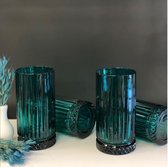 Pasabahce Elysia -  Groene Longdrinkglas - 450 cl – Set van 4