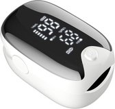Saturatiemeter - Zuurstofmeter vinger - Saturatiemeter met hartslagmeter - Pulse Oximeter inclusief Batterijen - Wit