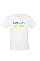 T shirt Oekraine Make love not war wit | Ukraine |Shirt met Oekraine vlag | OPBRENGST NAAR OEKRAÏNE!