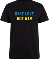 T shirt Oekraine Make love not war zwart | Ukraine |Shirt met Oekraine vlag | OPBRENGST NAAR OEKRAÏNE!