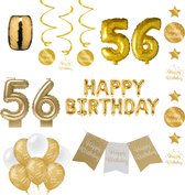 56 jaar Verjaardag Versiering pakket Gold