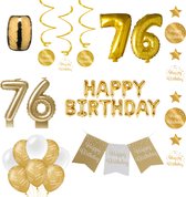 76 jaar Verjaardag Versiering pakket Gold