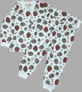 Baby Pyjama 2 delig  broek en shirt met lange mouwen. 100% gekamd katoen  Aardbei
