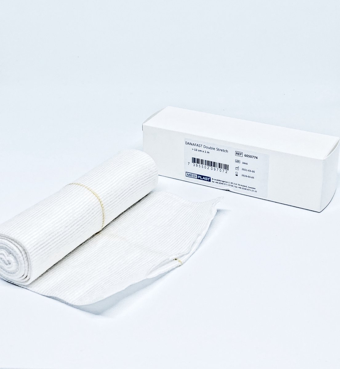 Goedkoopste Danafast Buisverband Double stretch 12cm x 1m Dijen en kleine bovenlichamen - 3 stuks