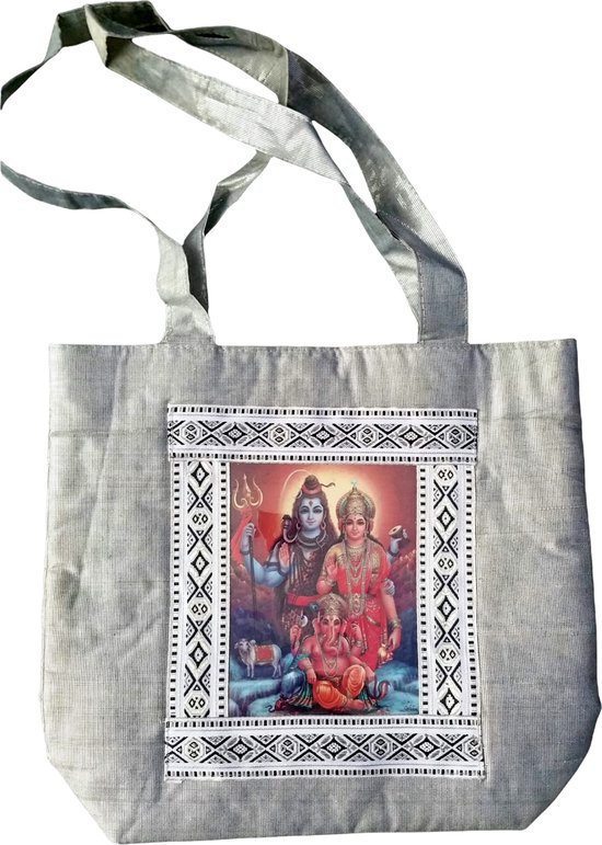 Tas met opdruk van Indiase Goden, Zilver | bol.com