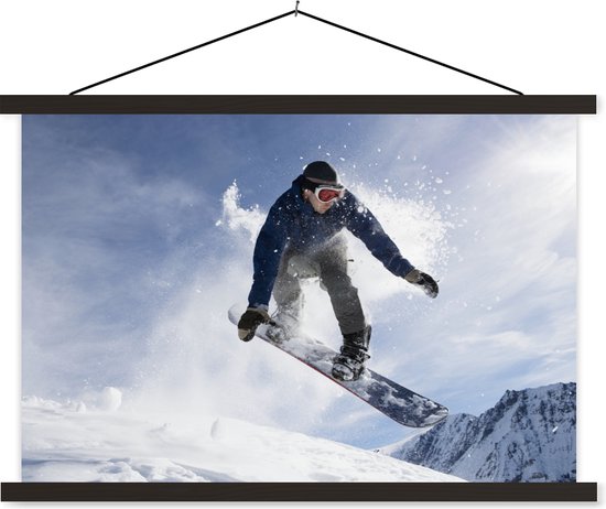 Posterhanger incl. Poster - Schoolplaat - Sneeuw - Snowboard - Wintersport  - 150x100... | bol.com