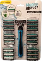 Karsten multipack scheermesjes 3 blads scheersysteem 25 navul mesjes money shaver