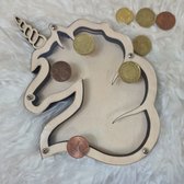 Spaarpot eenhoorn - spaarpot - eenhoorn - sparen - hout - herbruikbaar - acryl - sparen - jongen - meisje - geschenk - kerst - communie - verjaardag - geboorte - origineel - uniek