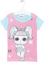 L.O.L. Surprise! - T-shirt - Unicorn - roze/blauw - maat 98