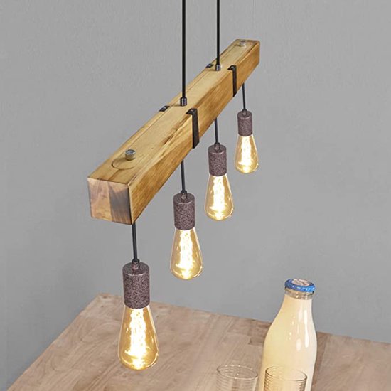 Hanglamp, 3 lampen, industriële vintage, metaal, kooi, E27