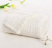 IL BAMBINI - Inbakerdoek - 6 laags Mousseline deken voor pasgeboren baby- Wit
