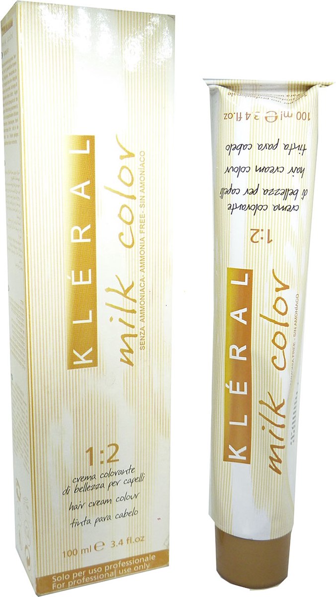 Kleral Milk Color Haarkleuring crème zonder ammoniak 100ml - 07.43 Golden Copper Blond / Gold Kupferblond