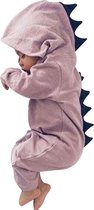 Budino Baby Pyjama Romper Onesie Dino Draak Dier - Roze - 3 mnd