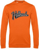 Sweater met tekst Holland | oranje shirt sweater | Koningsdag kleding | Oranje | maat S