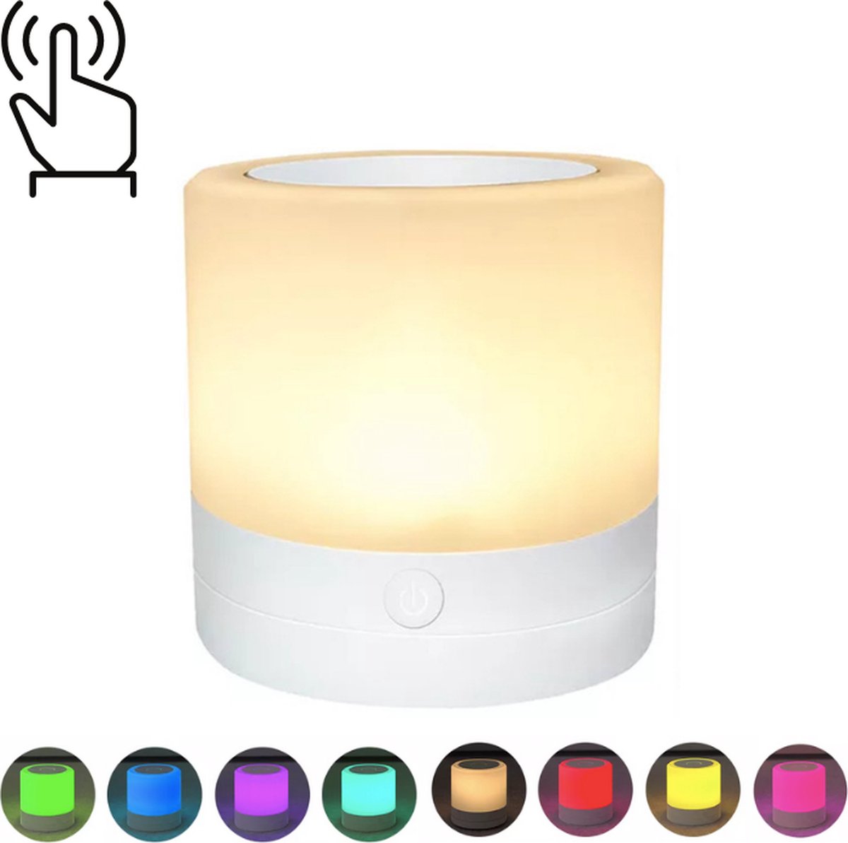 Fleau Nachtlampje Multi Kleur - Led Lamp - Voor Baby/Kinderen/Volwassenen - USB Oplaadbaar - Dimbaar