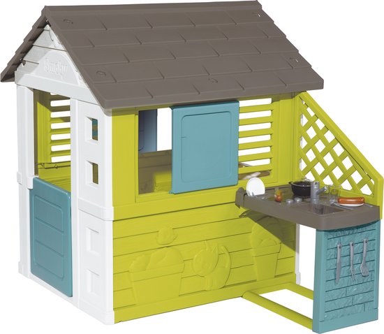 Product: Smoby Pretty House + zomerkeuken - 145 x 110 x 127 cm - Speelhuis, van het merk SMOBY