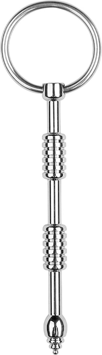 Goedkoopste Fixxx - Cathether Penis Plug met Ribbels - RVS - Zilver