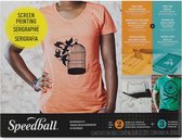 Speedball Screen Printing Intermediate Kit - Hobbypakket - complete zeefdruk kit voor textiel - 12 stuks
