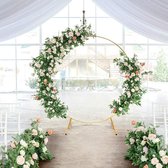 Happymoment Rozenbogen - Bruiloft decoratie - bruiloft boog - Backdrop frame - Rozenboog - decoratieve rekwisieten - bloem rekken - voor bruiloft verjaardag en afstudeerfeest - geel -1.5M