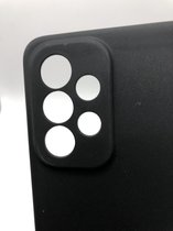 Siliconen back cover case -Geschikt voor Samsung Galaxy A33 5G - TPU hoesje Zwart - Camera en Lens Bescherming Siliconen hoesje