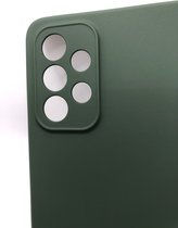 Siliconen back cover case -Geschikt voor Samsung Galaxy A33 5G - TPU hoesje Groen - Camera en Lens Bescherming Siliconen hoesje
