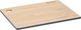 Set de 1x planches à découper bord bleu 23 x 30 cm en bois de bambou - Planches de Plateaux de service à pain