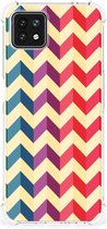 Back Cover Siliconen Hoesje OPPO A53 5G | A73 5G GSM Hoesje met doorzichtige rand Zigzag Color