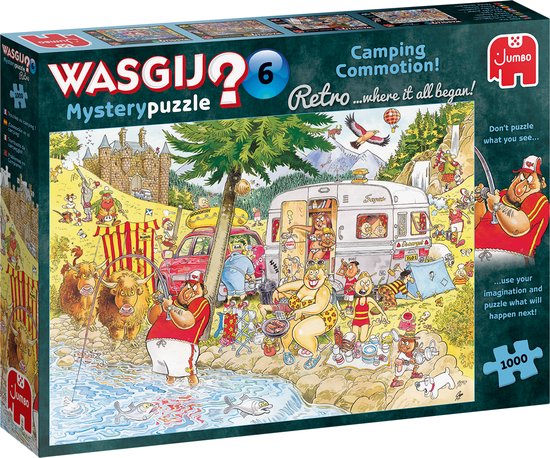 Wasgij Retro Mystery 6 Onrust Op De Camping! puzzel - 1000 stukjes