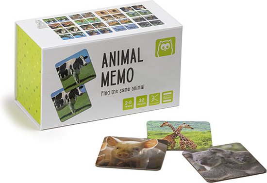 Afbeelding van het spel Eurekakids Animal Memo - Memoryspel met Grote Kaarten - Dieren