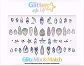 Face jewels Glitz Mix & Match - Gezichtsteentjes - Gezicht diamanten - Glitter - Festivals - Feestjes - Evenementen - Festival accessoires - Multicolor