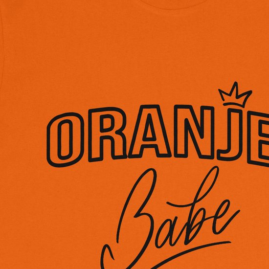 Oranje Babe Ladies T Shirt - tShirt pour femme avec texte - King's Day t Shirt Ladies - Oranje Fête t-Shirt - Tailles : SML XL XXL XXXL - Couleur de la chemise : Oranje.
