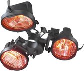 Hangende terrasverwarmers - 53 x 53 x 13 cm - 1500 W - Parasol-heater, Plafondheater - spatwaterdicht