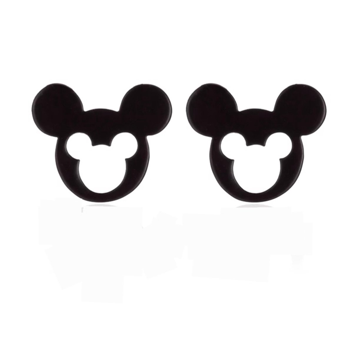 SALE - UITVERKOOP - Kinderoorbellen – Staal – Zwart – Mickey – Cadeau voor kind