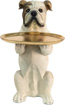 Clayre & Eef Decoratie Beeld Hond 37*29*48 cm Creme, Bruin Kunststof Decoratief Figuur Decoratieve Accessoires Woonaccessoires