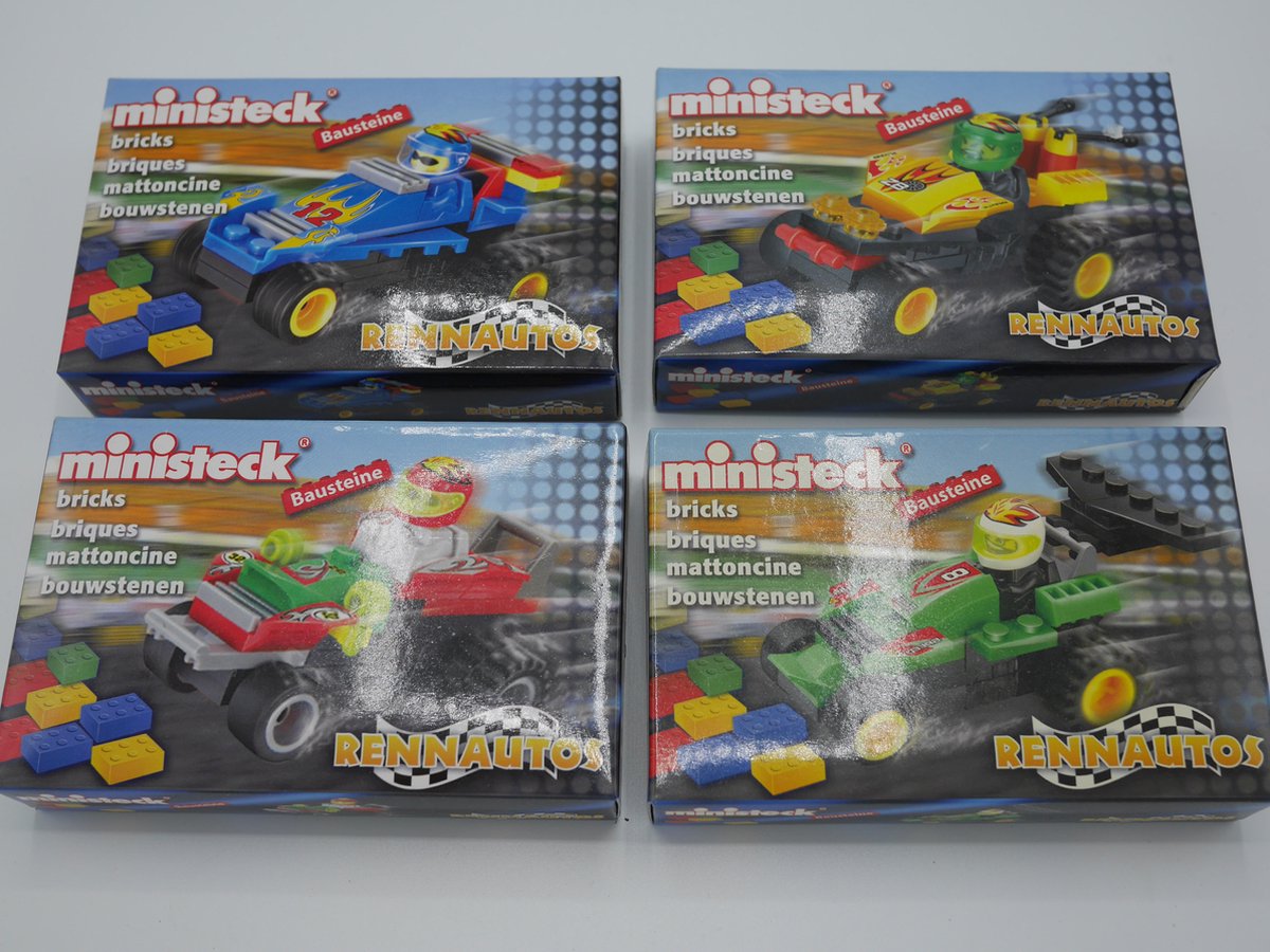 Ministeck Baustein Rennautos, 4f.-S.