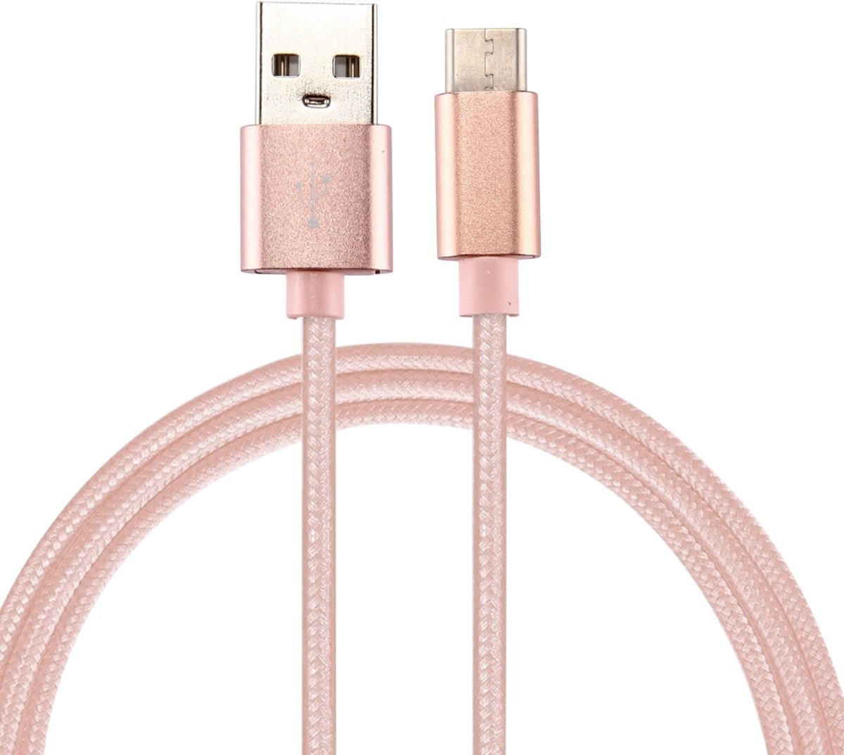 Câble Mobigear USB-C Nylon 2 mètres Or rose