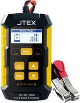 JTEX®  Accu oplader + tester - Professionele tester - Auto & Motor - Tester - lader - automatisch laden - accu test