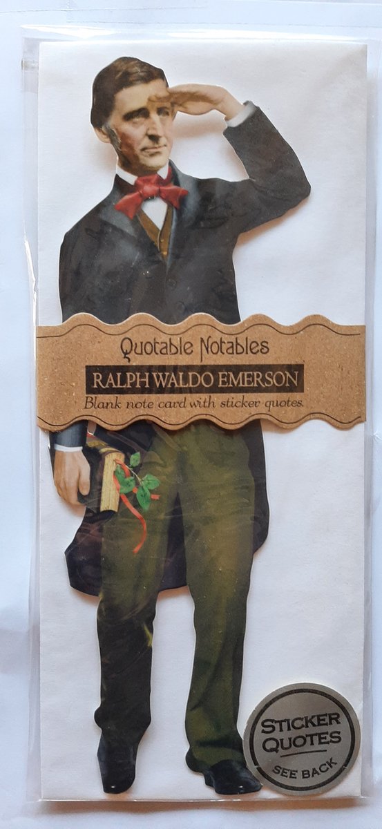 the unemployed philosophers guild ralph waldo emerson quotable notes bedankt wenskaart - verjaardagskaart- ansichtkaart – felicitatiekaart met Envelop