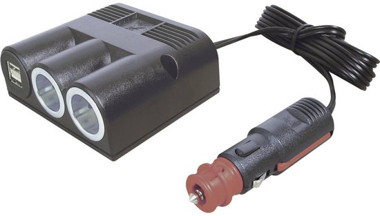 ProCar 67325501 Sigarettenaanstekerverdeler Aantal sigarettenaanstekerbussen 2 x Interfaces: USB 2 x Stroombelasting (m
