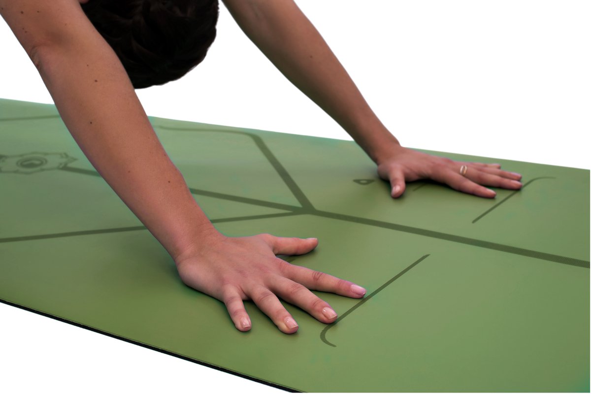 Liforme Yoga Mat - 185 cm x 68 cm x 0,42 cm - Olijf Groen thumbnail 3