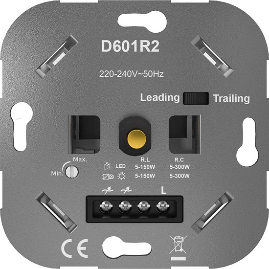 Dreamdeluxe LED / halogeen / gloeilamp Dimmer Fase af en Aansnijding