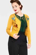 Voodoo Vixen Cardigan -S- Ginny Mustard Woodland Geel