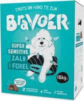 Bravoer Super Sensitive Zalm & Forel - Hondenvoer - 15 kilo