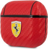 Étui Ferrari Carbon AirPods - Apple Airpods 3 - Rouge