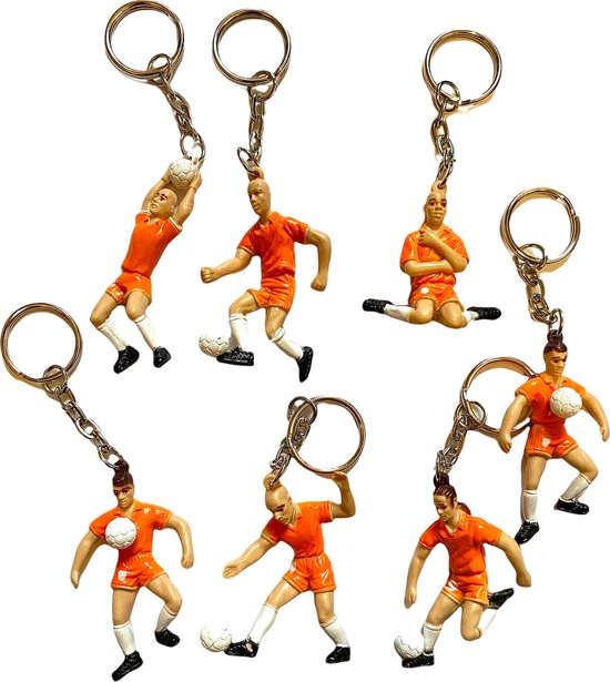 Set de 7 porte-clés Oranje football