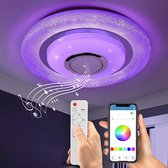 Wayrank RGB led-plafondlamp, kleurverandering met bluetooth-luidspreker, 36 W, dimbaar, lampen, plafondlamp met afstandsbediening en app-besturing voor slaapkamer, woonkamer