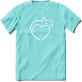 Sleepy Cat - Katten T-Shirt Kleding Cadeau | Dames - Heren - Unisex | Kat / Dieren shirt | Grappig Verjaardag kado | Tshirt Met Print | - Licht Blauw - S