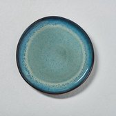Portugees servies - saladebord blauw - servies - keramiek - set van 4 - 22 cm rond